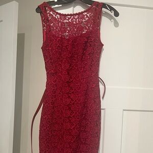 Red lace White House Black Market dress